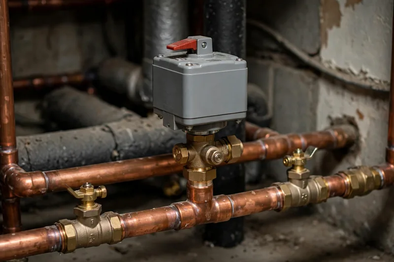 Zone valve actuator stuck in one position on heating pipework